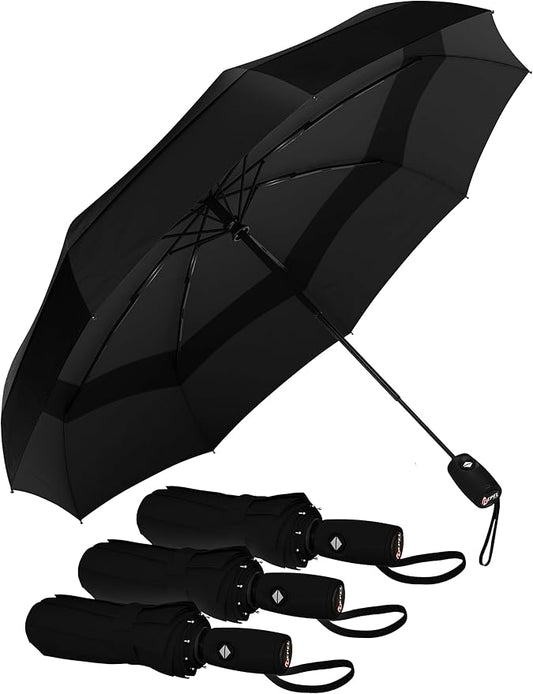 REPEL Windproof Travel Umbrella - Compact & Withstands Winds up to 85MPH , Strongest Premium Auto Folding Umbrella for Rain and Sun - Durable, Light & Portable for Women & Men , Fits Backpack & Cars