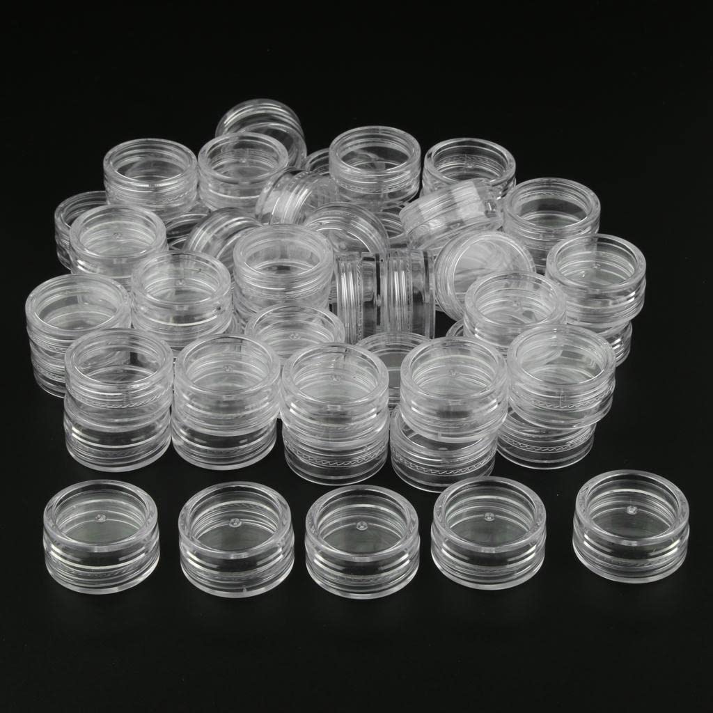 50pcs Reusable Container Jars Pot for Nails Jewelry, 2g