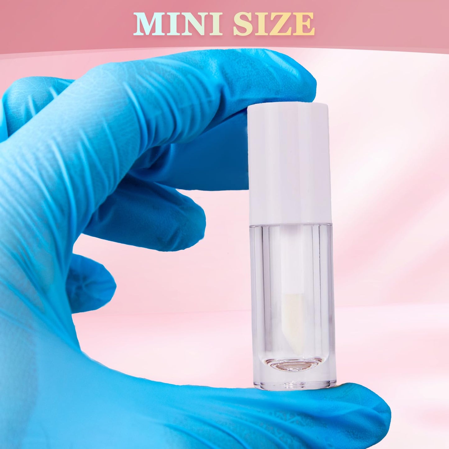 DupakSYS 50pcs 2.5ml Empty Lip Gloss Containers Lip Gloss Tubes with Wand Cute 0.08oz Clear Refillable Lipgloss Making Supplies Kit for DIY Makeup + 2pcs Syringes (White)