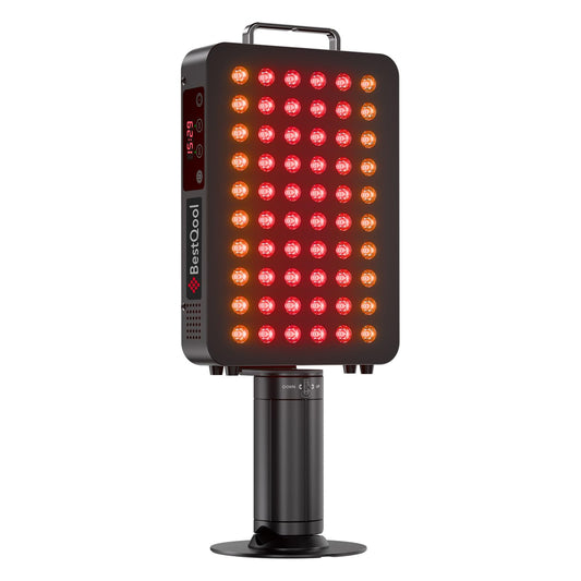 BestQool Red Light Therapy Panel, 6 Wavelengths Infrared Light Therapy with Stand, FSA-HSA Elite Grade 60 LED Dual Chip Red Light Therapy for Body, Face, Infrared and Red Light Lamp, 140W