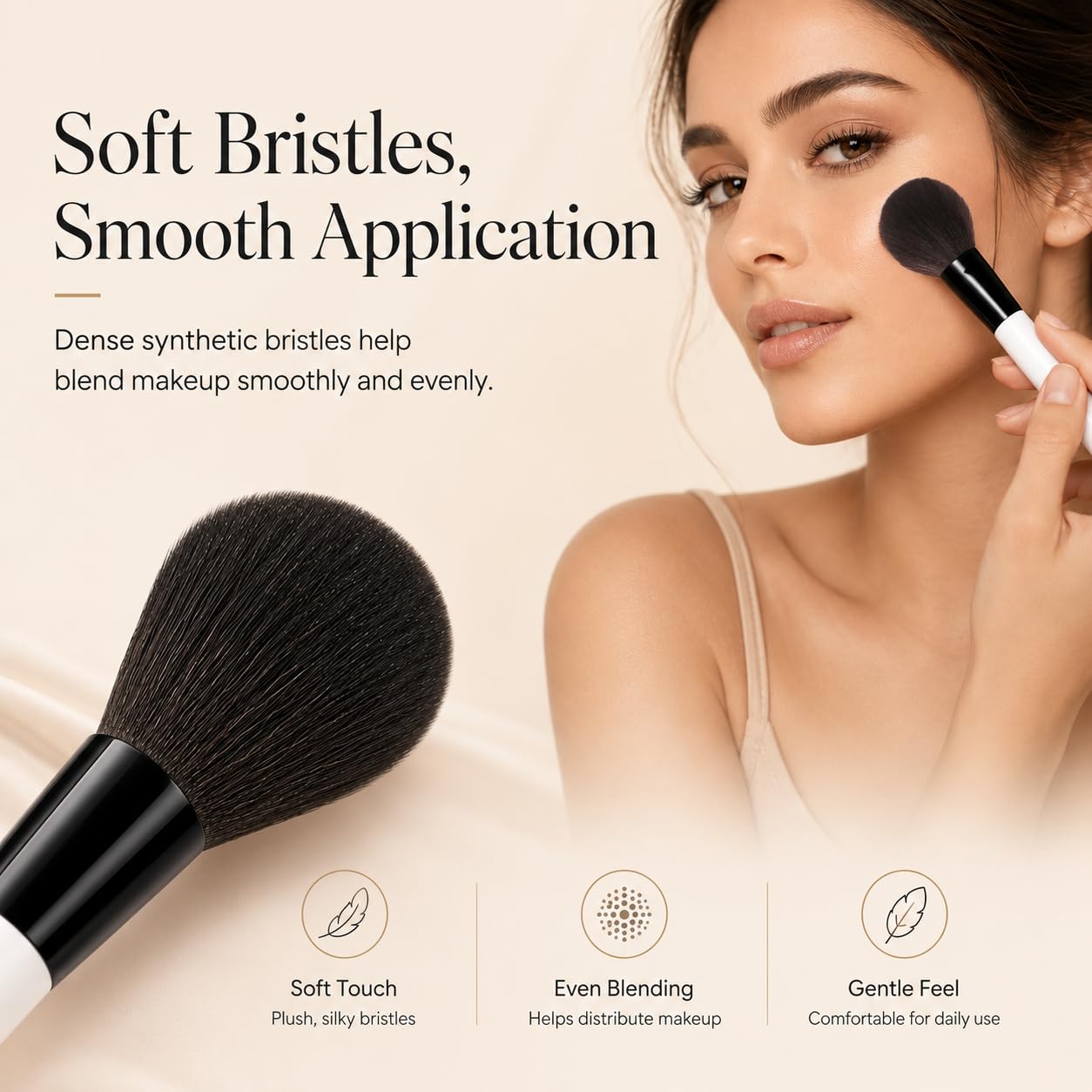 Makeup Brush Set 13 Pcs Professional & Beginner Friendly, Soft Synthetic Bristles for Face, Foundation, Powder, Eyeshadow & Blending, Easy to Clean Travel Set with Bag, Gift for Makeup Lovers