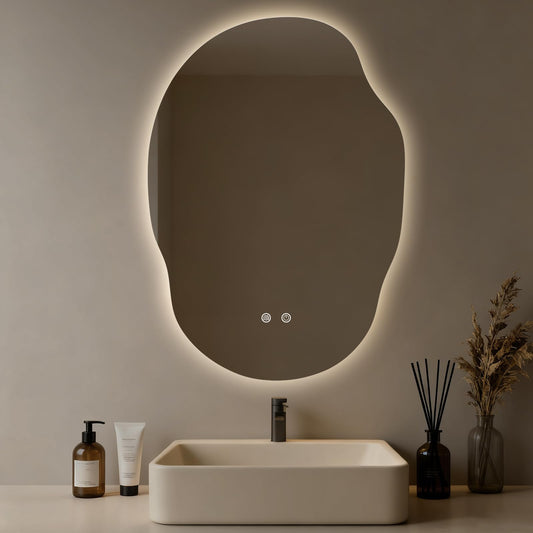 WallBeyond LED Bathroom Mirror with Lights, 25 x 35 Inch Led Bathroom Vanity Mirror for Wall, Anti Fog Mirror for Bathroom, 3 Colors and Dimmable Light, Horizontal/Vertical