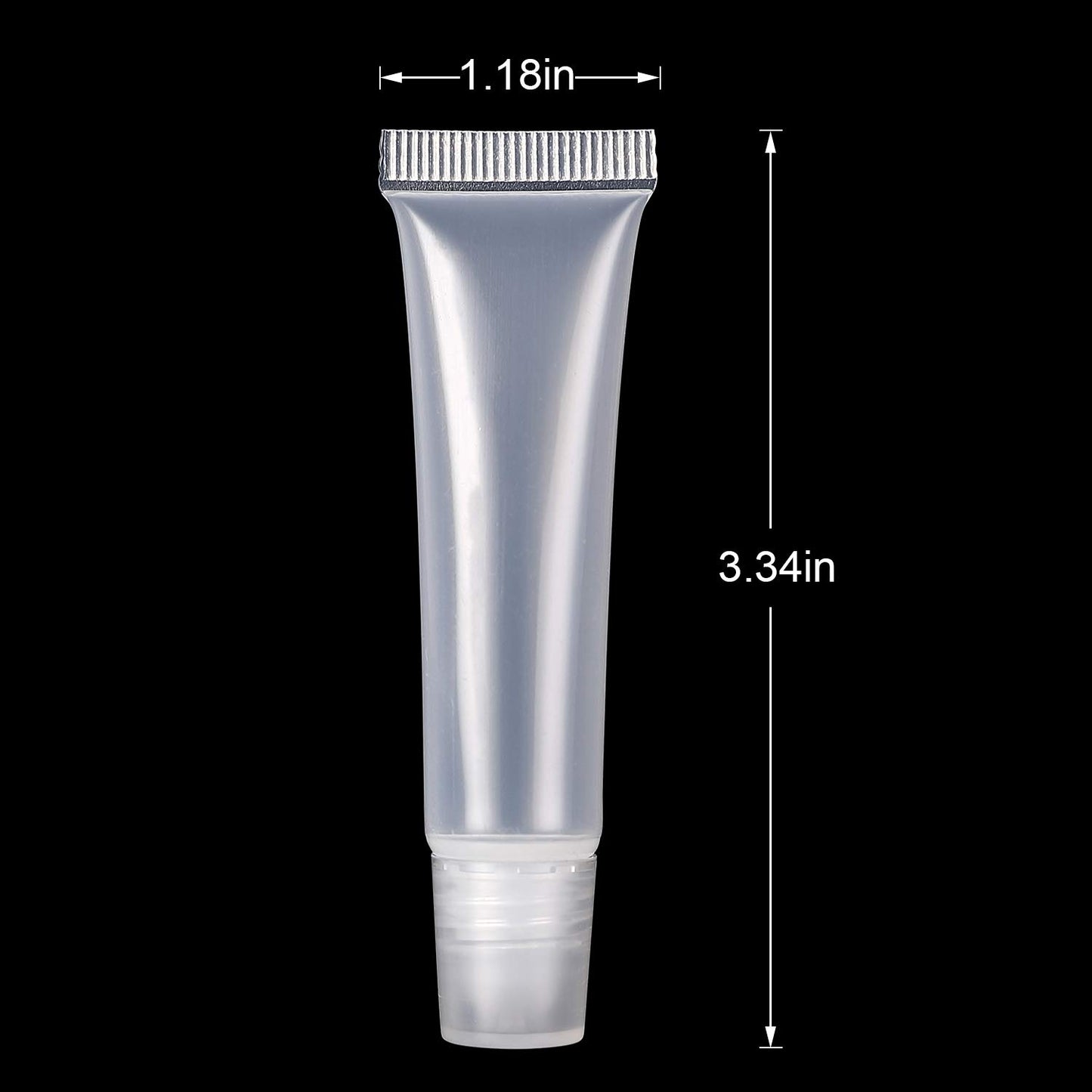 100 Pcs 10 ml Lip Gloss Balm Tubes Refillable Empty Tubes Clear Cosmetic Containers Soft Tube (10ML, 100)