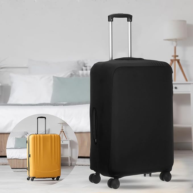 uxcell Travel Luggage Cover, Washable Suitcase Covers for Luggage Anti-scratch Suitcase Protector Elastic Baggage Protective, Fits 18-21 Inch Suit Case, Black