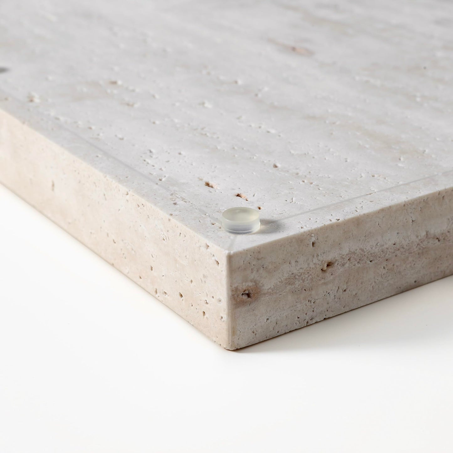 Natural Travertine Rectangular Decorative Tray 15"x10" – Stone Serving Tray