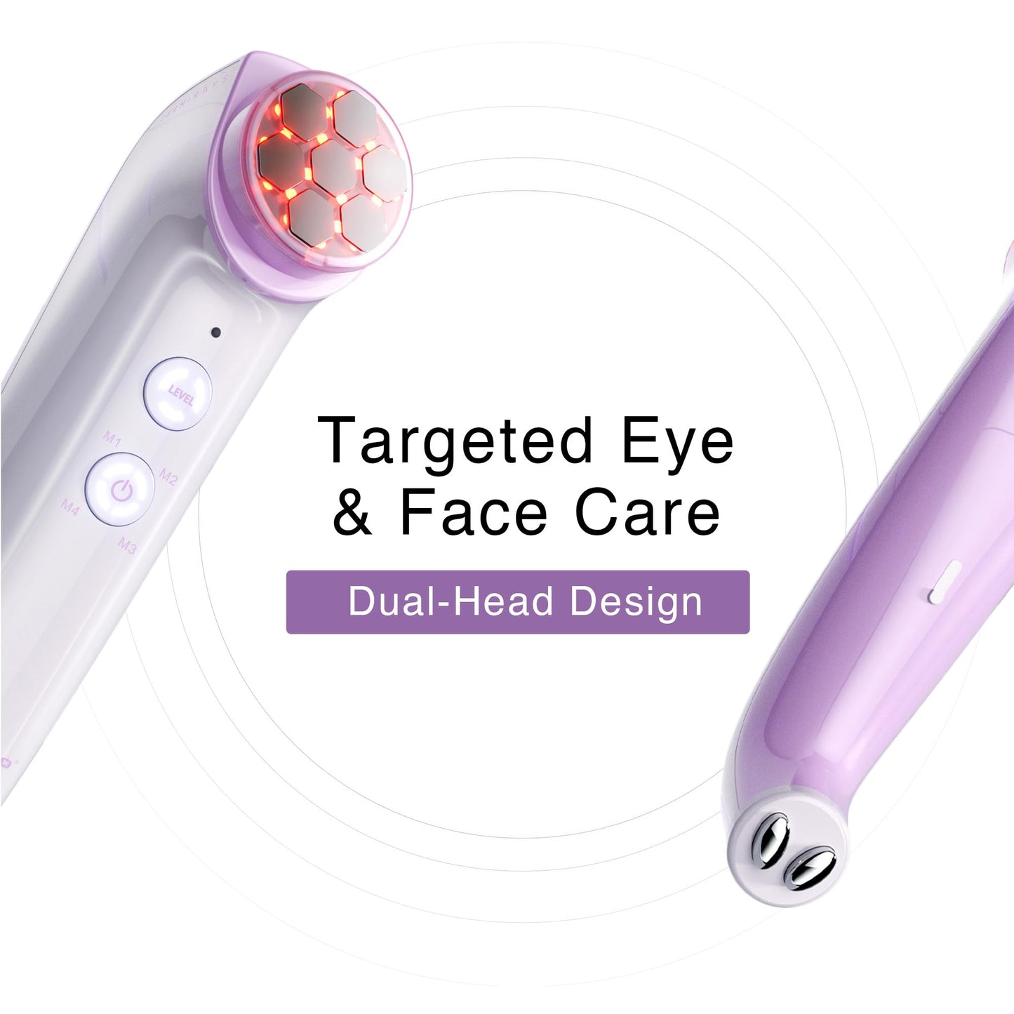 DermRays Multi-Functional Microcurrent Device with 650nm Red Light, 4-in-1 Facial Toning Tool with Multi-Leading Tech for a Visibly Radiant & Youthful Appearance