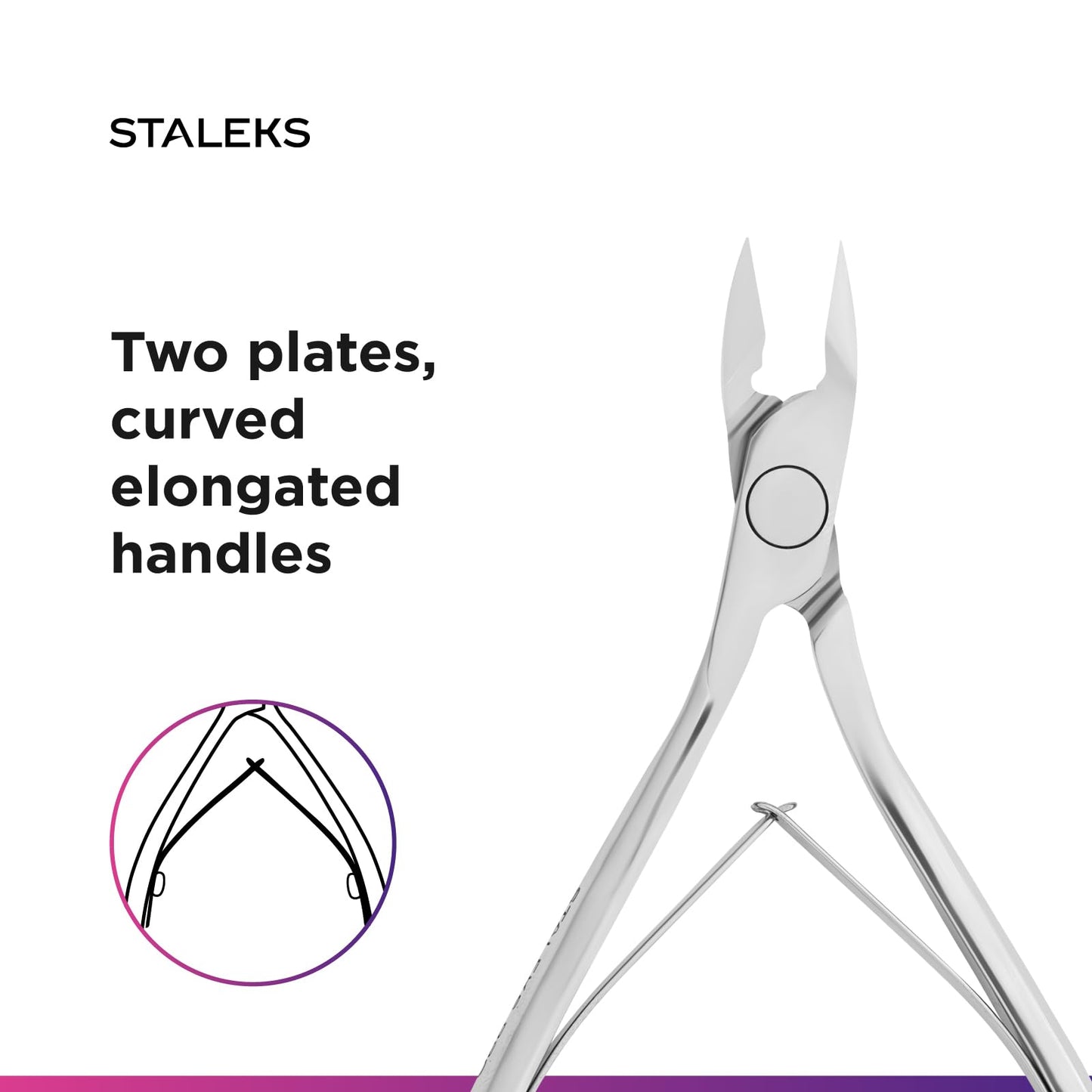 STALEKS PRO Expert 80 9mm Professional Cuticle Nippers – Stainless Steel Skin Nippers for Manicure
