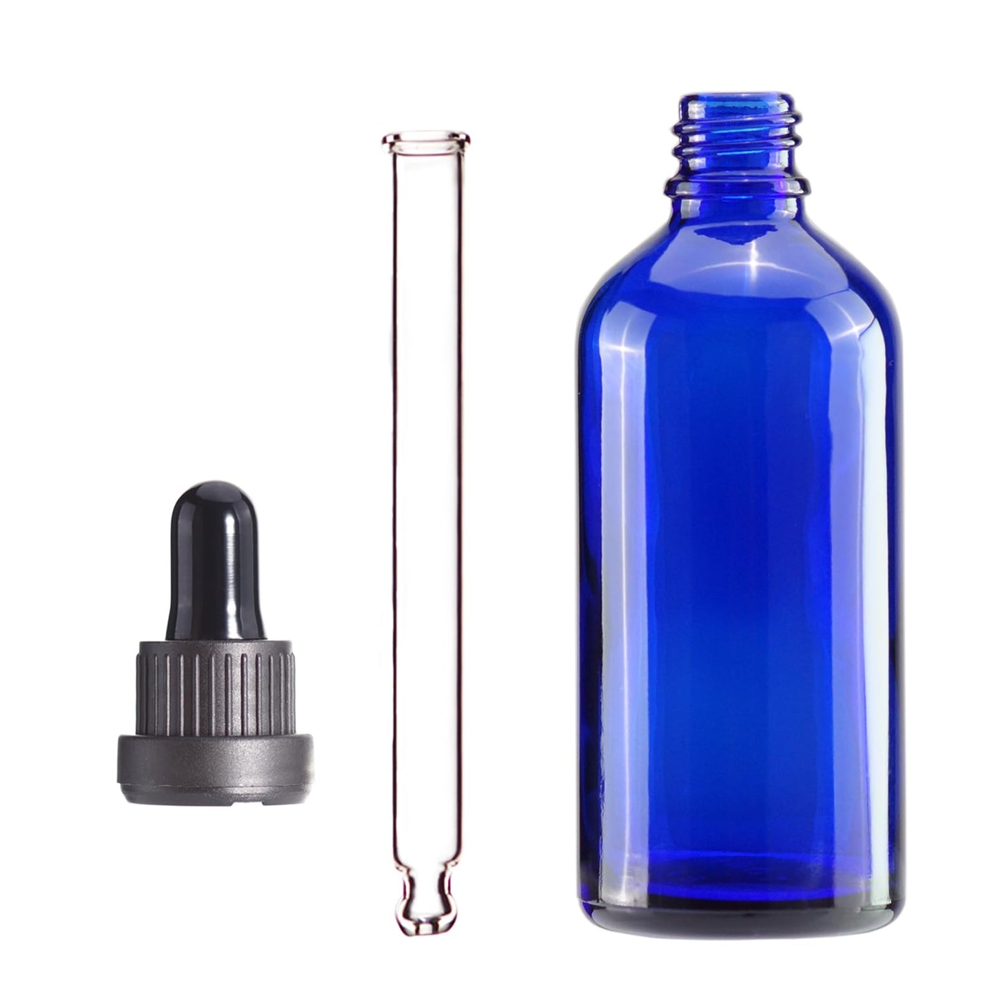 YIZHAO Blue Glass Dropper Bottle 4oz, Tincture Bottles with Glass Dropper, for Essential Oils, Aromatherapy, Cosmetic, Laboratory, Pharmacy, Liquids, Travel –4 Pcs