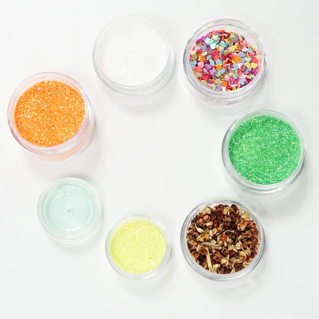 ZEJIA 3 Gram Sample Containers with Lids, 100 Count Tiny Sample Jars, 3ML Makeup Cosmetic Containers for Lip Balms, Lotion, Powder, Beauty Products(Clear Lids)