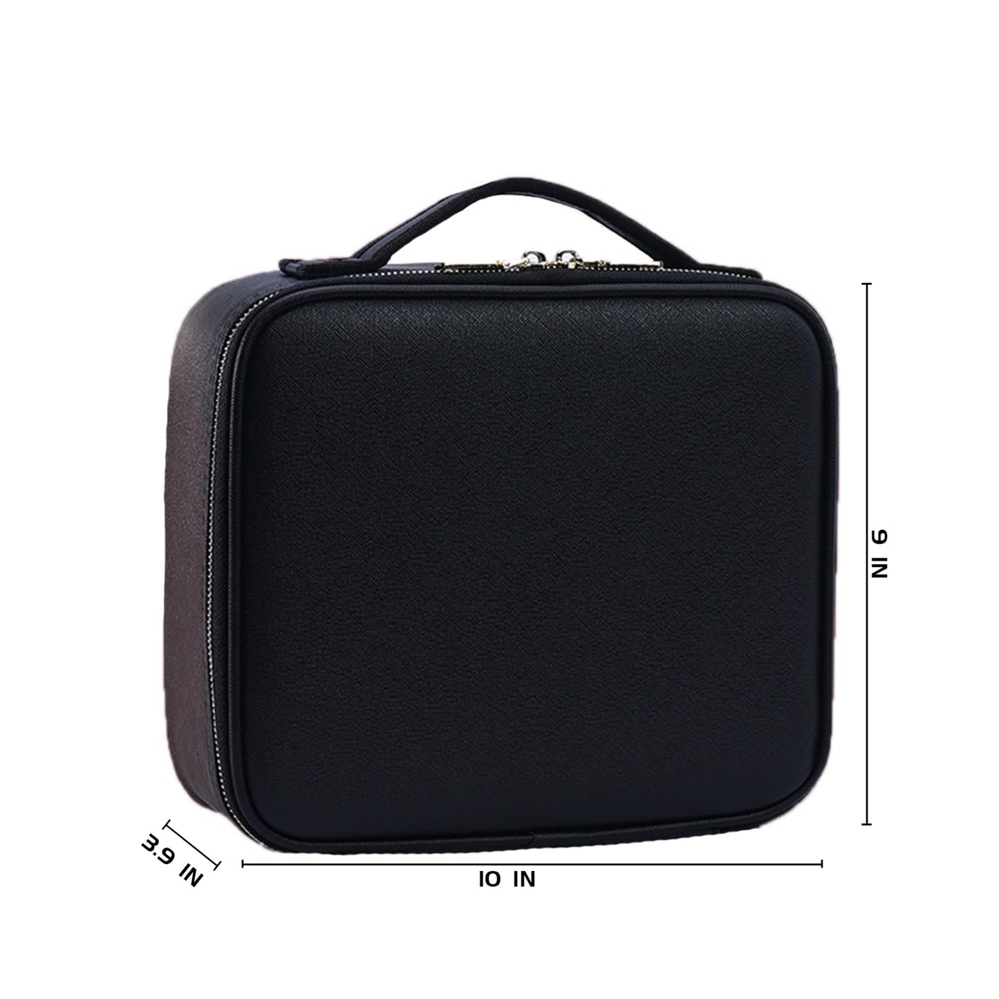 Makeup Bag with Mirror, Large-Capacity Free Partition Storage, Simple Travel Storage Box, Multi-Layer Fabric, Portable Travel Makeup Case, Multi-Purpose, Gift for Women