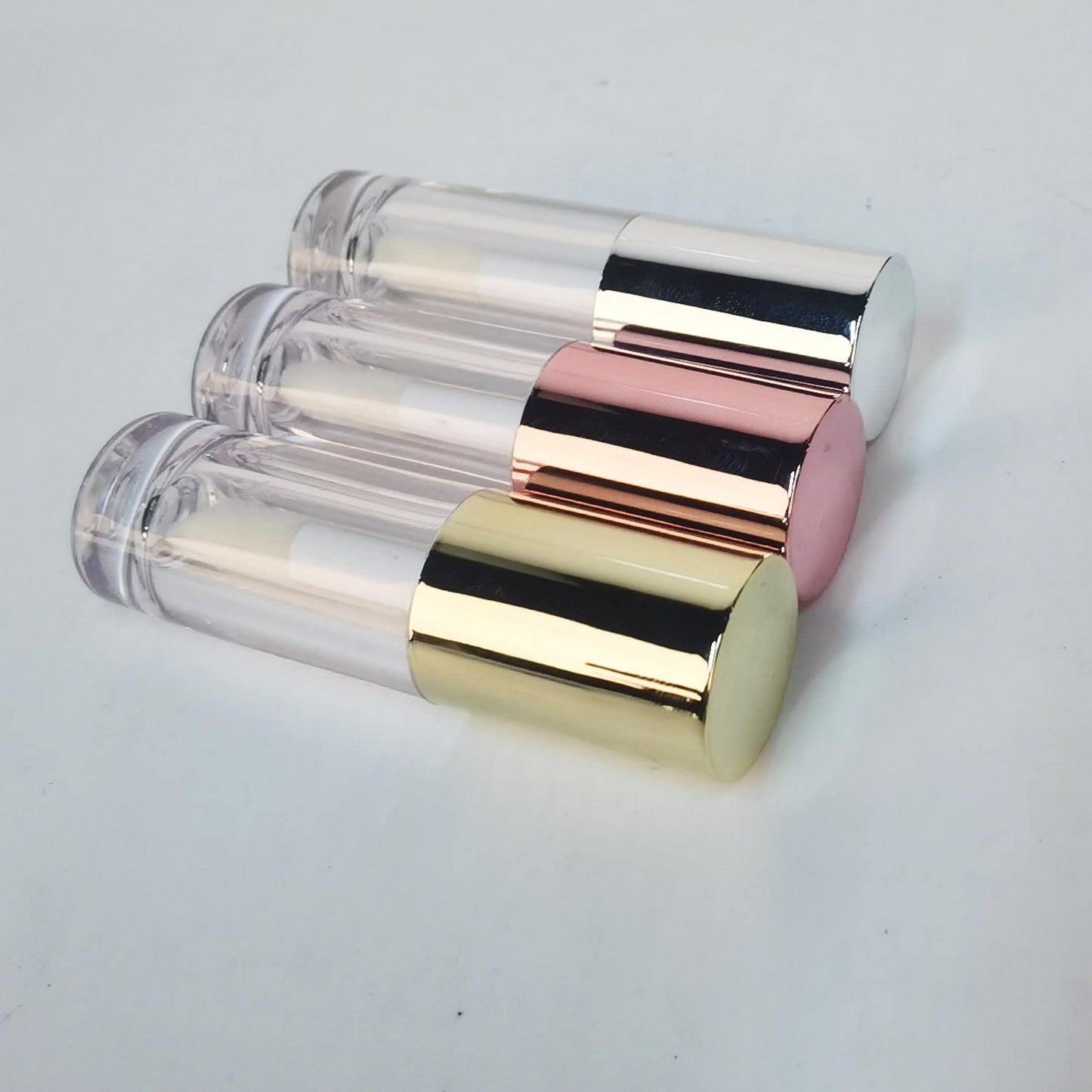 COSIDEA 14pcs Empty 6ml big brush Chunky lip gloss tubes for DIY lip gloss,Gold Large doe foot wand lipgloss containers