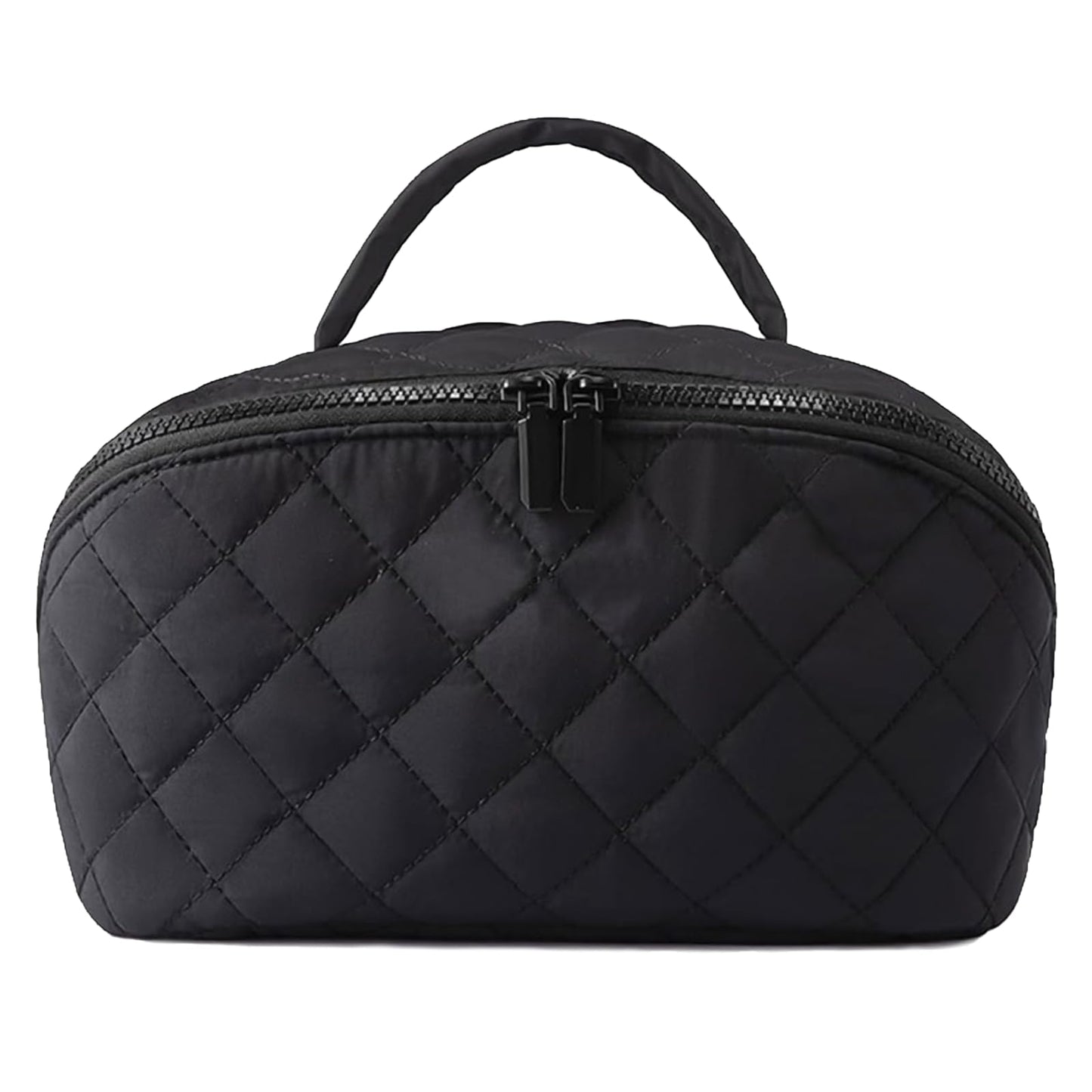 Toiletry Bag for Women, Travel Makeup Bag Organizer, Wide Open Lay-Flat Water-Resistant Large Cosmetic Case, Puffy Padded Travel Organizer for Toiletries & Brushes Large Capacity with Compartments