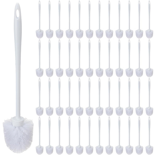 Tioncy 50 Pcs 14.2 Inch Toilet Brush Commercial Heavy Duty Toilet Bowl Cleaning Scrub Long Scrubber for Bathroom Cleaning Supplies