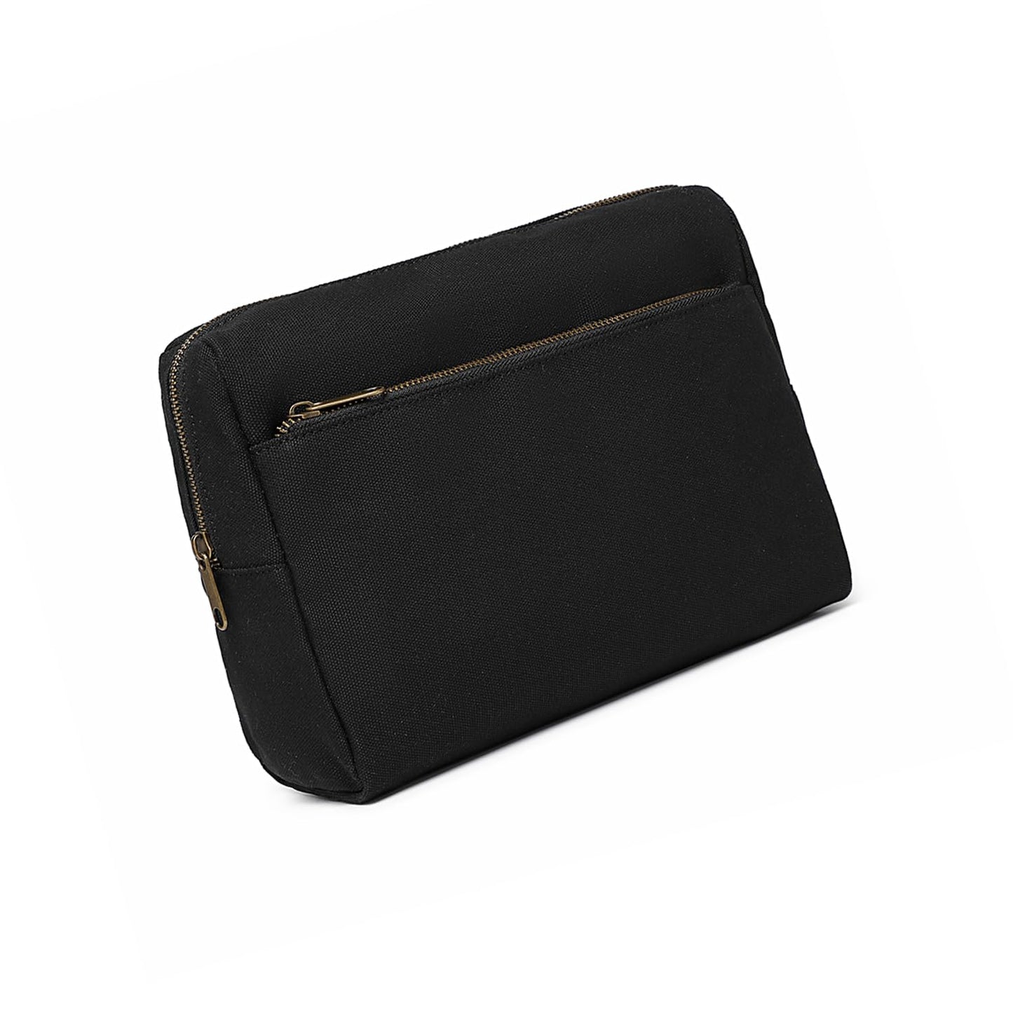 YONBEN Cosmetic Bag Makeup Bag Organizer with Multi pocket Compartments Lightweight Travel Toiletry Bag for Women Interior and Exterior with Zippered Pockets (Black)
