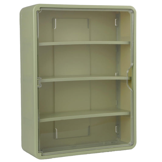 4-Tiers Clear Display Case for Figures, Wall-Mounted Display Box with Adjustable Shelves, Dustproof Display Cabinet Organizer for Mini Figures, Blind Box Toys and Collectibles (Green)