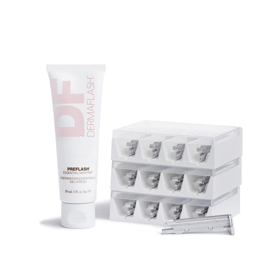 DERMAFLASH ESSENTIALS Dermaplaning Replenishment Kit for Women, Compatible with DERMAFLASH LUXE+ Dermaplaning Tool only (12 Week Supply)