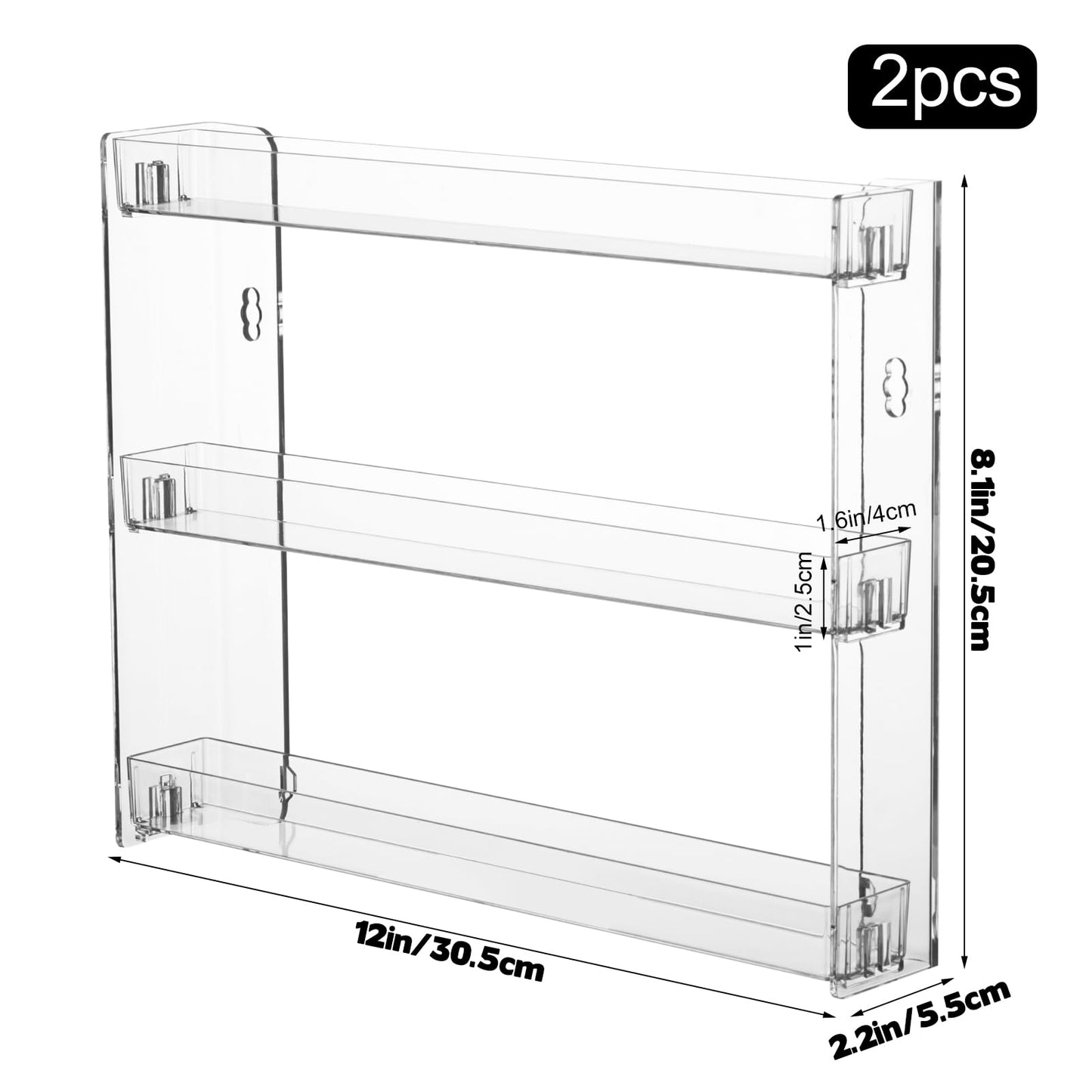 Rainmae 2Pack 3 Tier Paint Storage Display Rack for Apple Barrel Acrylic Paint, Clear Paint Rack, Acrylic Craft Paint Storage Organizer, Miniature Holder for 2oz Bottle, Nail Polish Organizer, Badges
