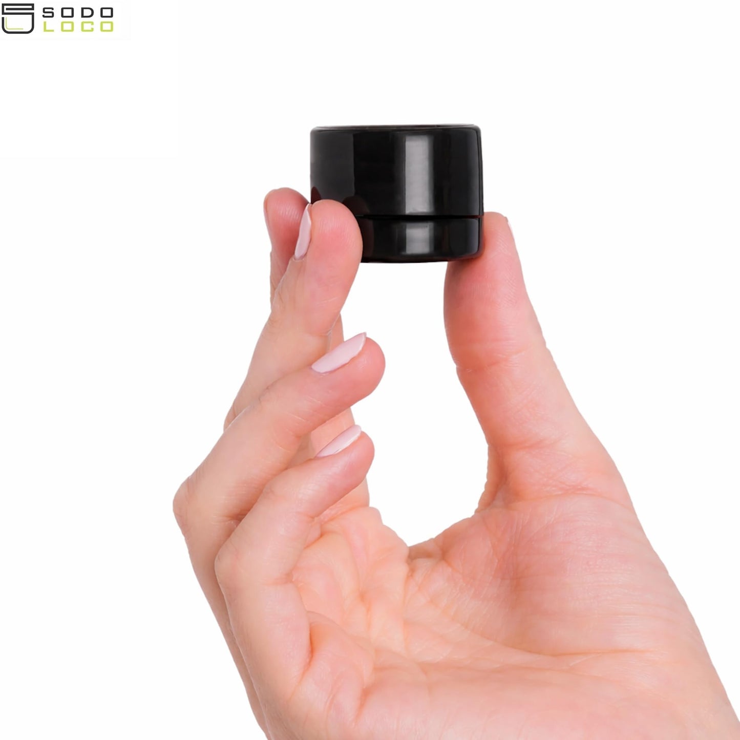(200 Pack) 5ml Thick Black Glass Jars with Black Child Resistant Lids - UV Resistant - Storage for Oil, Lip Balm, Wax, Cosmetics - Mini Child Proof Container