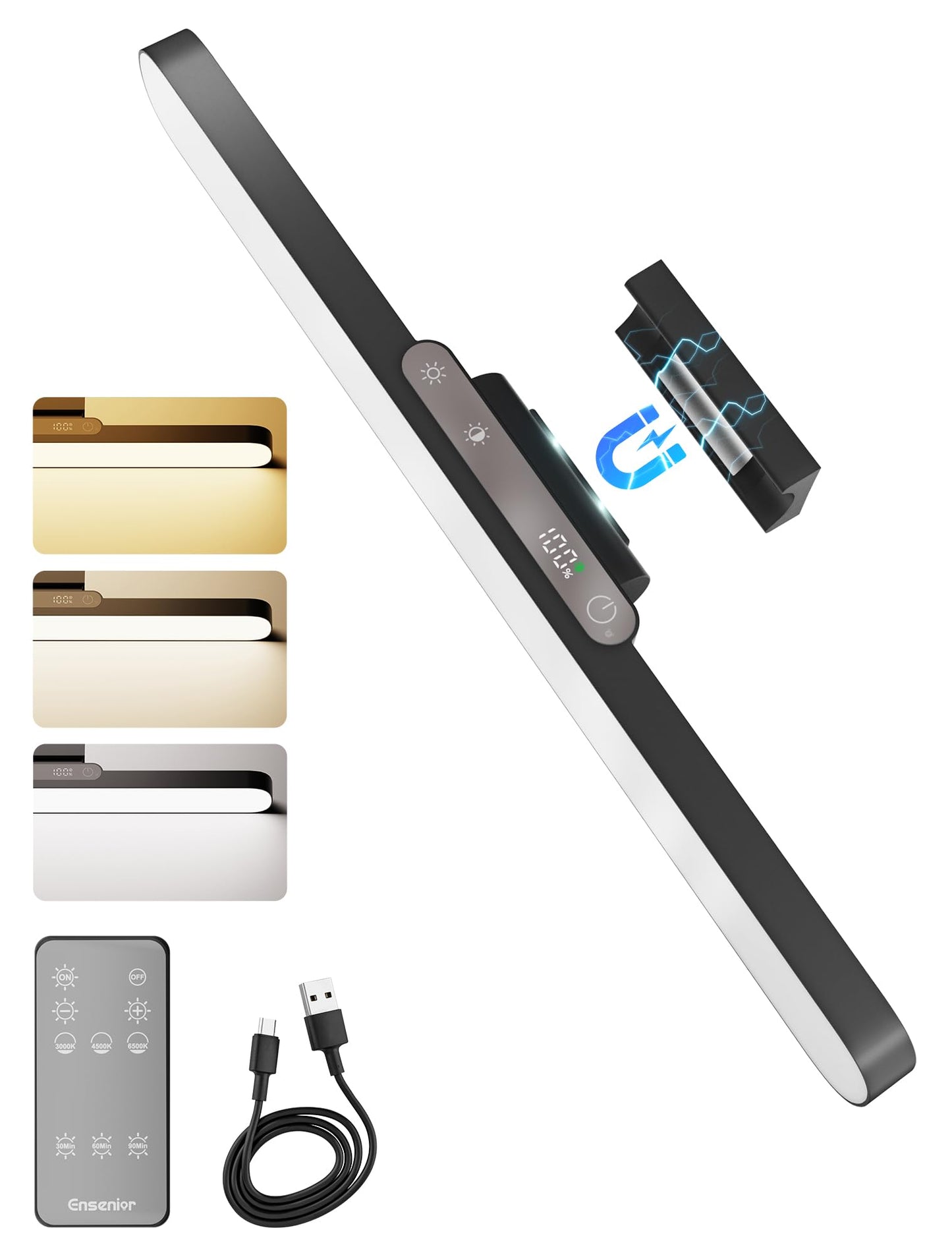 Ensenior 6W Mirror Lights with Remote, Rechargeable Vanity Light Bar