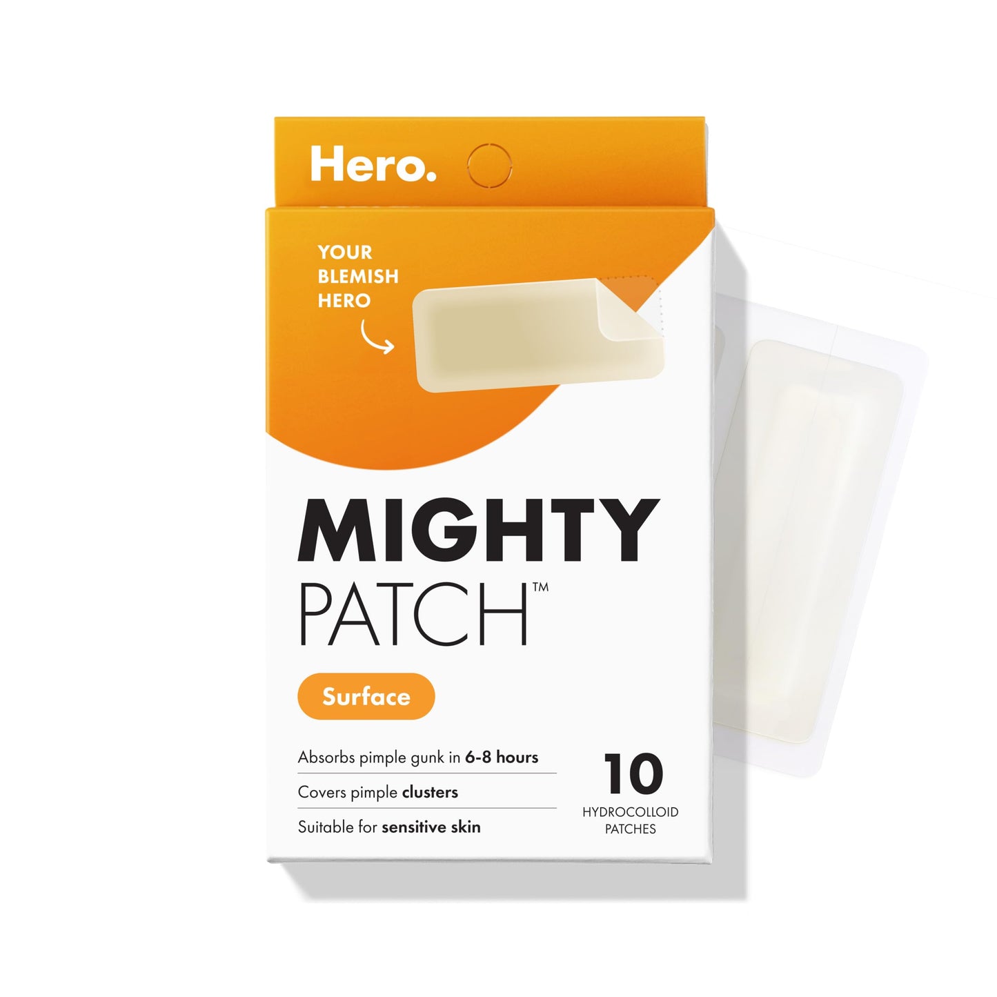 Hero Cosmetics Mighty Patch Surface Large Acne Pimple Patches, 10 Ct