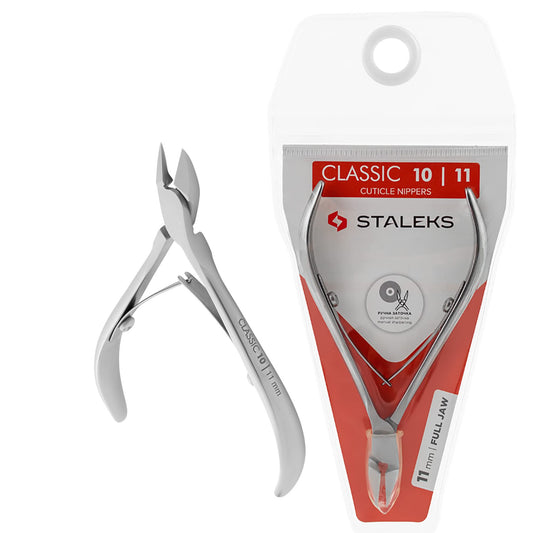 Staleks CLASSIC 10 Cuticle Nippers – 11 mm Blades – Stainless Steel – Comfortable Grip – For Home Manicure and Pedicure