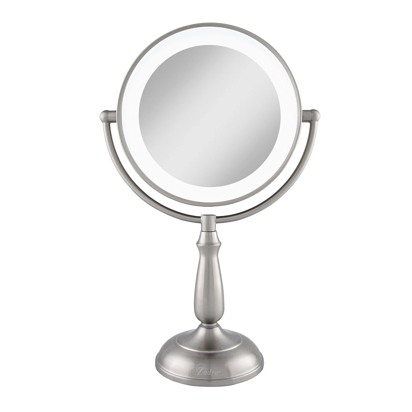 Zadro 11" Makeup Mirror with Lights and Magnification Dimmable Touch LED Lighted Makeup Mirror with Magnification