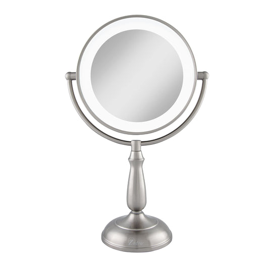 Zadro 11" Makeup Mirror with Lights and Magnification Dimmable Touch LED Lighted Makeup Mirror with Magnification