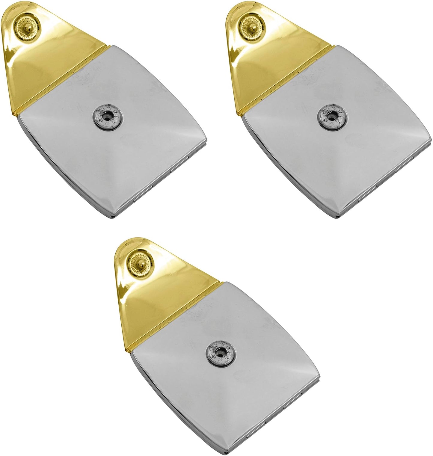 Stephanie Imports Set of 3 Double Sided Clutch Shaped Magnifying Compact Mirrors (Gold & Silver)