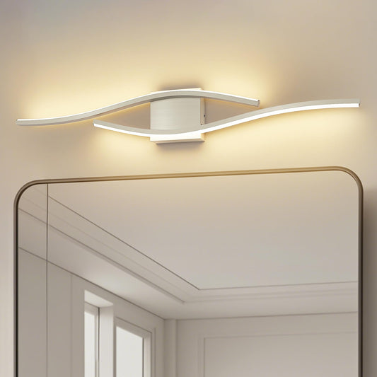 Joossnwell Bathroom Vanity Light Modern Bathroom Lighting Fixture Over Mirror Brushed Nickel 5CCT Dimmable Led Bath Vanity Light Bar 31.5 Inch