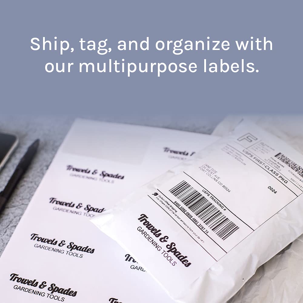 Premium Label Supply White Sticker Address Labels – 2" x 4" – Laser/Inkjet Compatible – (10 per Sheet), 25 Sheets – 250 Total Adhesive Labels