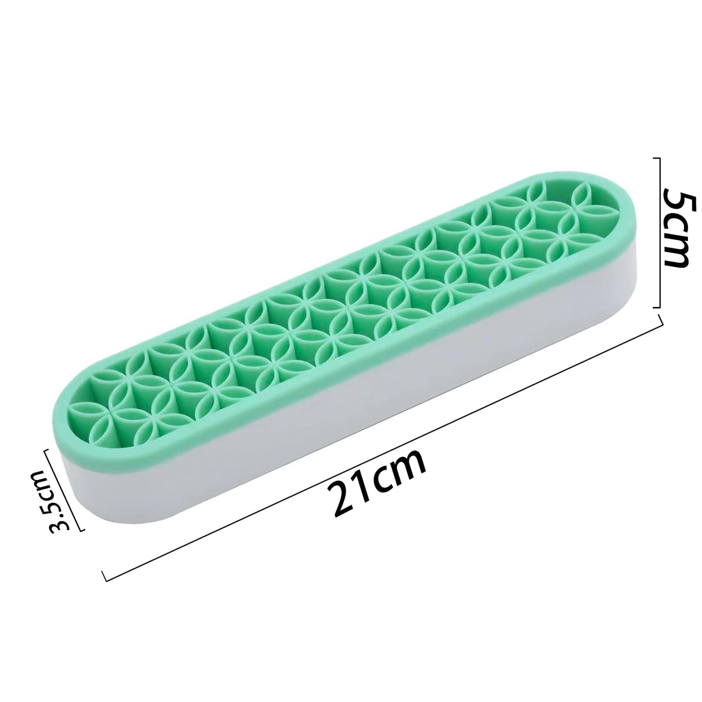ESIW 4 PCS Multi-Purpose Cosmetic Storage Box, Desktop Organizers Silicone Make Up Brush Storage Stand, Desktop Storage Box for Eyeliner Pencil, Painting Brush (Green/Pink/Grey/Purple)