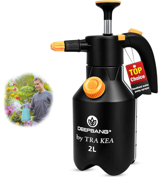 Premium 2L Handheld Pump Sprayer Adjustable Watering Nozzle Continuous Spray Bottle for Gardening and Household Cleaning – Heavy Duty Chemical Resistant
