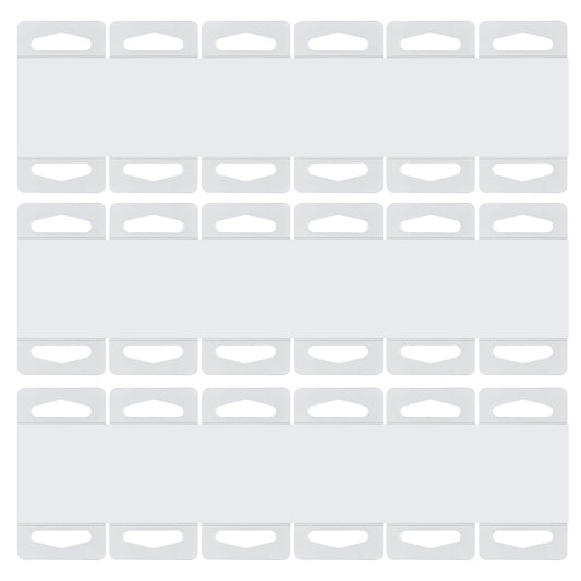 WOGPUE 700 Pieces Clear Slot Hole Hang Tags Self Adhesive Hanging Tabs Plastic Retail Hang Clear Tabs Adhesive Sticker for Store Display(Wide Triangle Hole,1.49x 1.49 Inch)