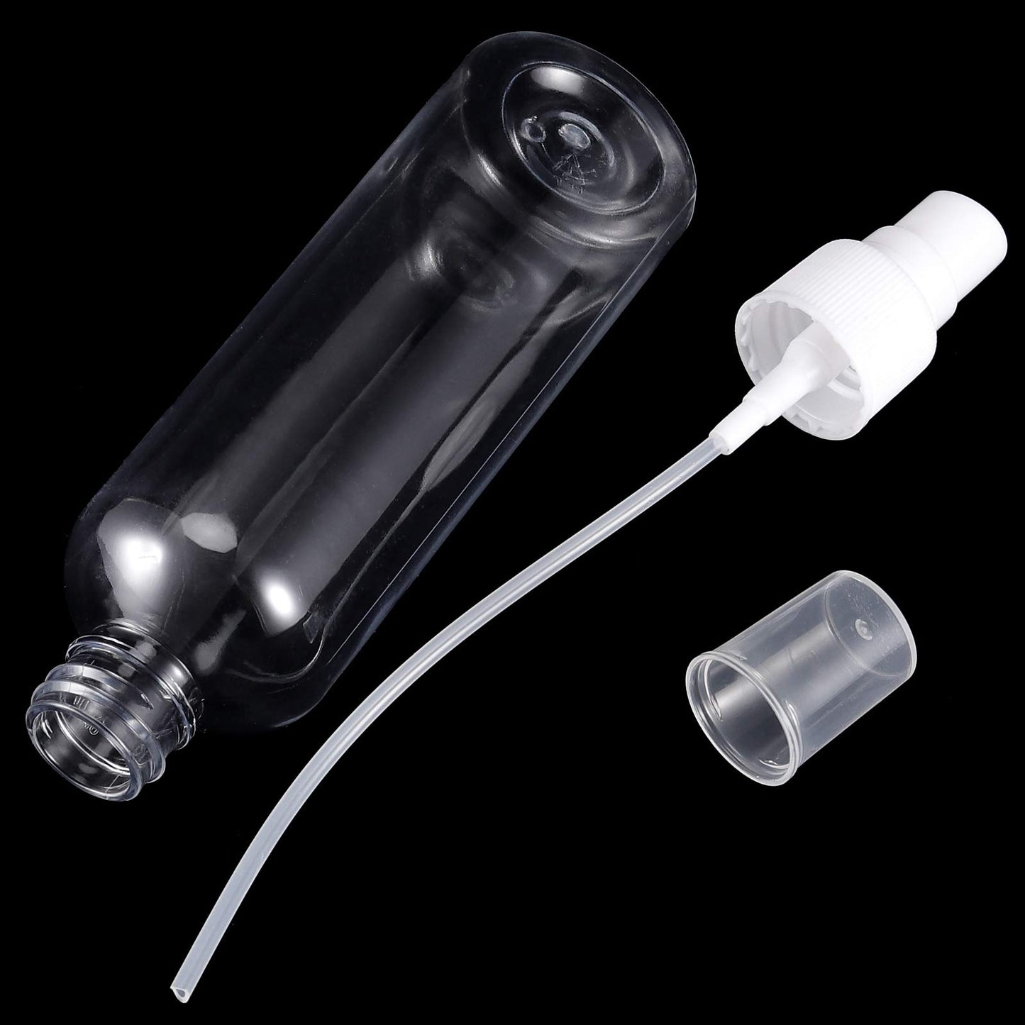 ZEONHAK 50 Pack 4oz Clear Plastic Spray Bottles with Caps, Fine Mist Spray Bottle For Essential Oils, Facial Spray, Hair Spray, Perfumes and Other Liquids, Refillable