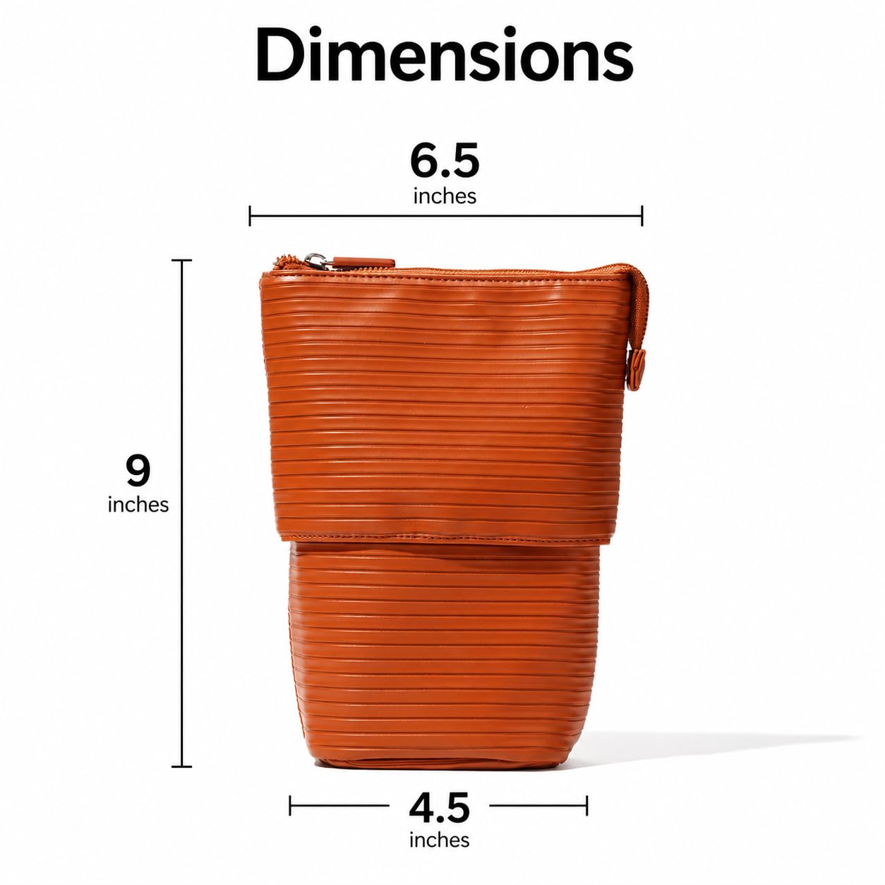 APT 1101 Convertible Travel Makeup Brush Bag, Stand-Up Brush Holder Pouch For Easy Access, Standing Portable Cosmetic Organizer, Organizer for Brushes, Beauty Tools & Accessories (Chocolate)