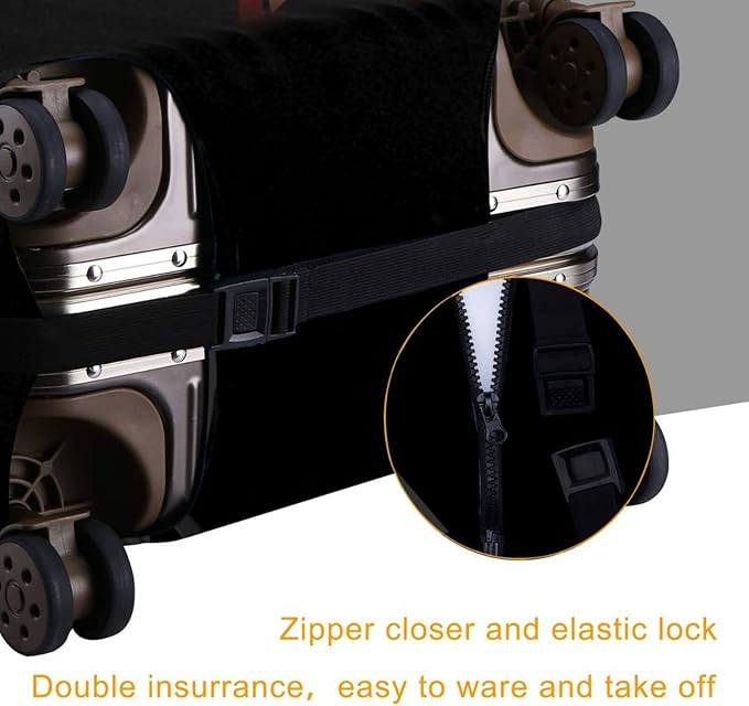 Travel Suitcase Protector African American Woman Elastic Protective Washable Luggage Cover With Concealed Zipper Suitable For 18-32 Inch (XL (for 29--32 inch luggage))