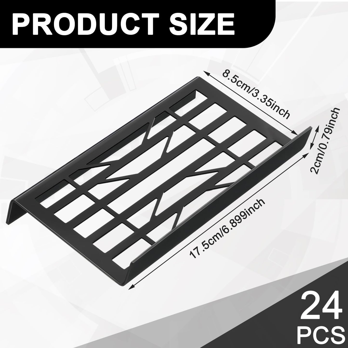 Yalikop 24 Pcs Trading Card Risers for Display Case Acrylic Modular Display Risers for Cardshow Vendor Sport Card Board Game(Horizontal Hollow)
