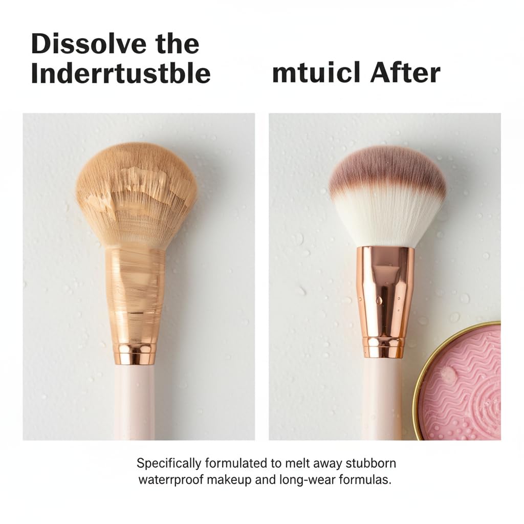 Shellfairy Makeup Brush Cleaner Soap With Silicone Cleaning Pad, Cleans Waterproof Makeup For Synthetic & Natural Brushes & Sponges, Deep Cleaning, 100g/3.53oz (White)