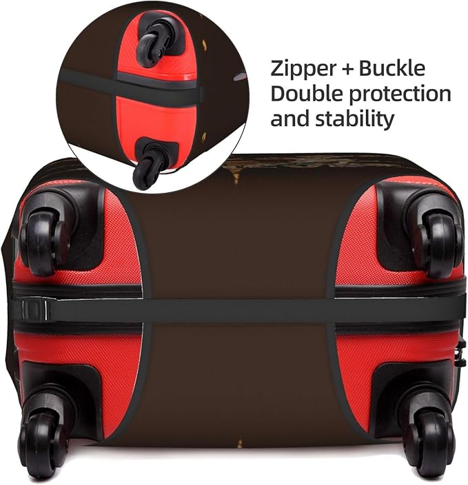 Travel Suitcase Protector African American Girl Elastic Protective Washable Luggage Cover With Concealed Zipper Suitable For 18-32 Inch(S (for 18-21 inch luggage))