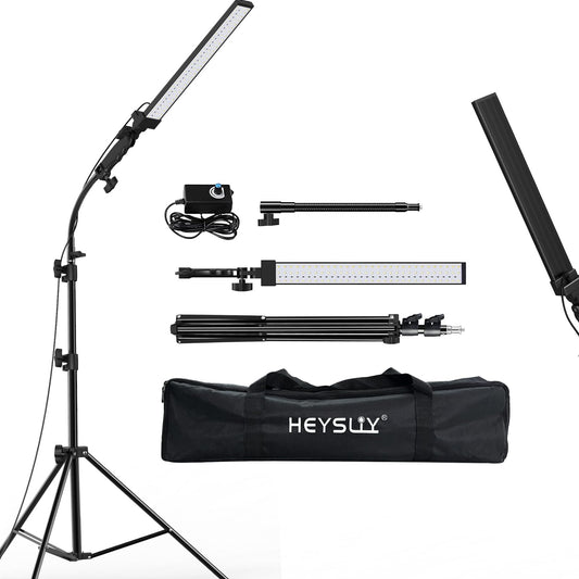 Photography Lighting Kit with Stand & Flexible Soft Tube - 180° Adjustable LED Studio Fill Light, 2M Tripod Stand, 5500K Daylight for Barber, Tattoo, Makeup & Content Creator Photo Video Lighting