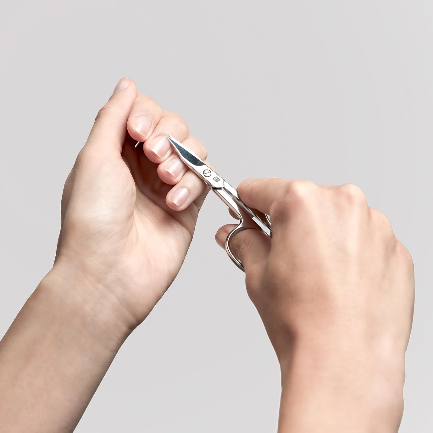ZWILLING Combination Nail Scissors (nail and cuticle scissors for fingernails and toenails, curved cutting edge, fine tip, hypoallergenic), Polished, Silver, 3.5 inch