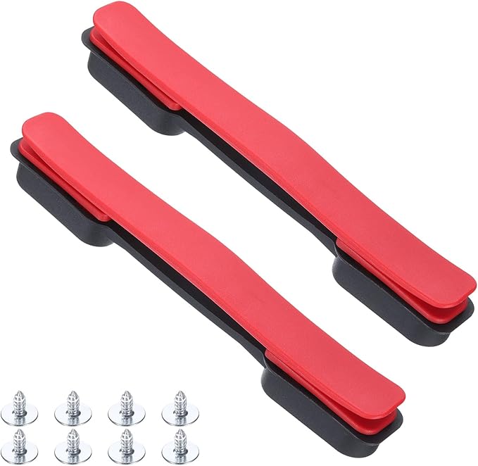 uxcell 2 Pcs Luggage Handle Replacement 8.5 Inch Suitcase Handle Carry Strap Plastic Pull Handle Grip Luggage Replacement Parts with Screws for Suitcase Box Luggage Case, Bright Red