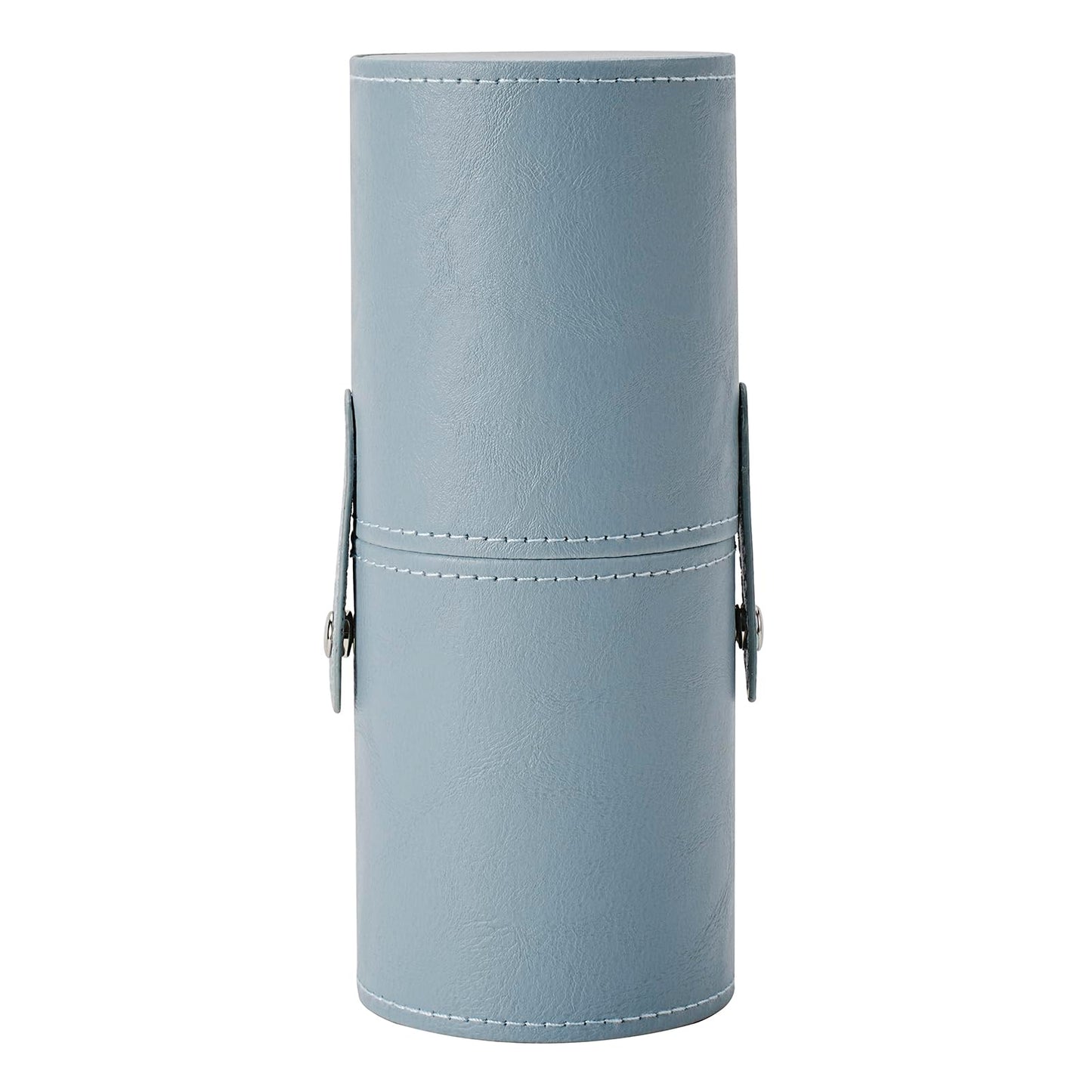 RSRSLEII Portable Makeup Brush Holder, Waterproof PU Leather Travel Makeup Brush Case Bag Cup, Brush Storage Dustproof Bag (08Light Blue)