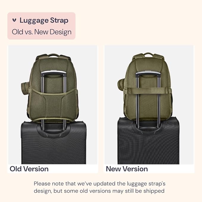 BabbleRoo Diaper Bag Backpack - Travel Large Baby Diaper Bag with Changing pad, Waterproof Baby Bags for Mom & Dad, Unisex Bags with Pacifier Case, Luggage Strap & Stroller Clips– Army Green