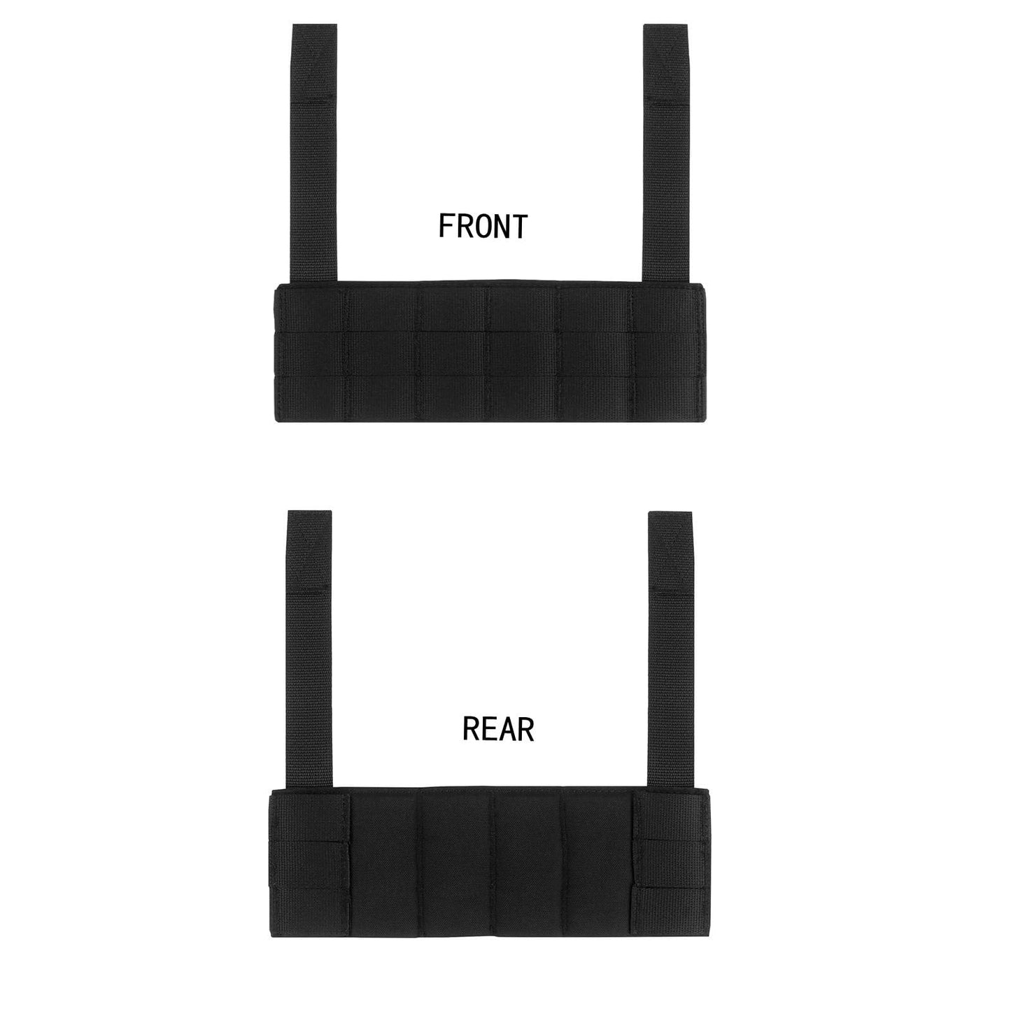 Tactical Phone EUD Bridge MOLLE Panel Front Expansion Carrier Phone Pouch Mount for D3CRM MK4 Tactical Vest (Black)