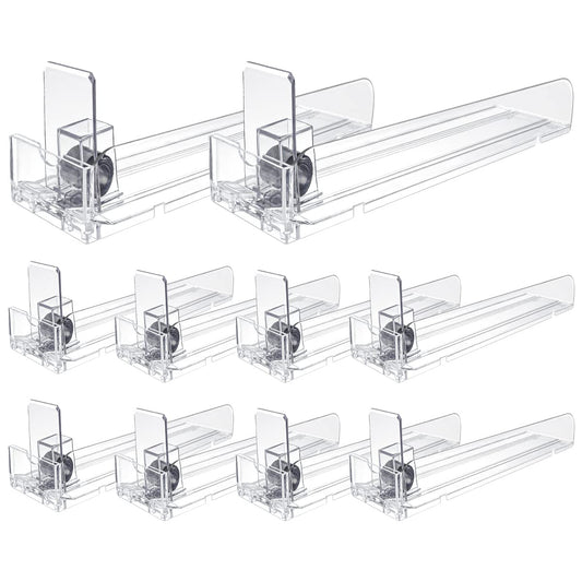 FERCAISH 10 Pcs Store Display Shelves Matchbook Display Case, 10pcs Automatic Tobacco Display Stand Rack Pushers Cigarette Display Holder