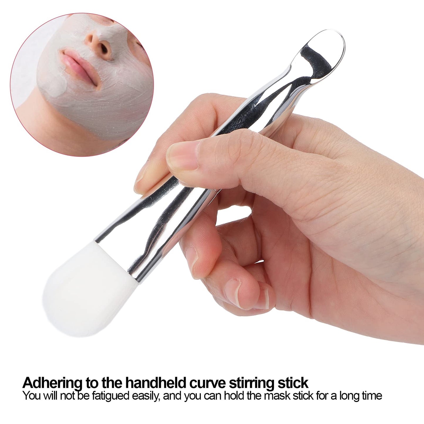 ZJchao Face Mask Brush, 5pcs Double Ended Mud Mask Applicator Face Mask Applicator Face Mask Brush Applicator with Fiber and ABS for Sleeping Mask Mud Mask Application DIY Needs