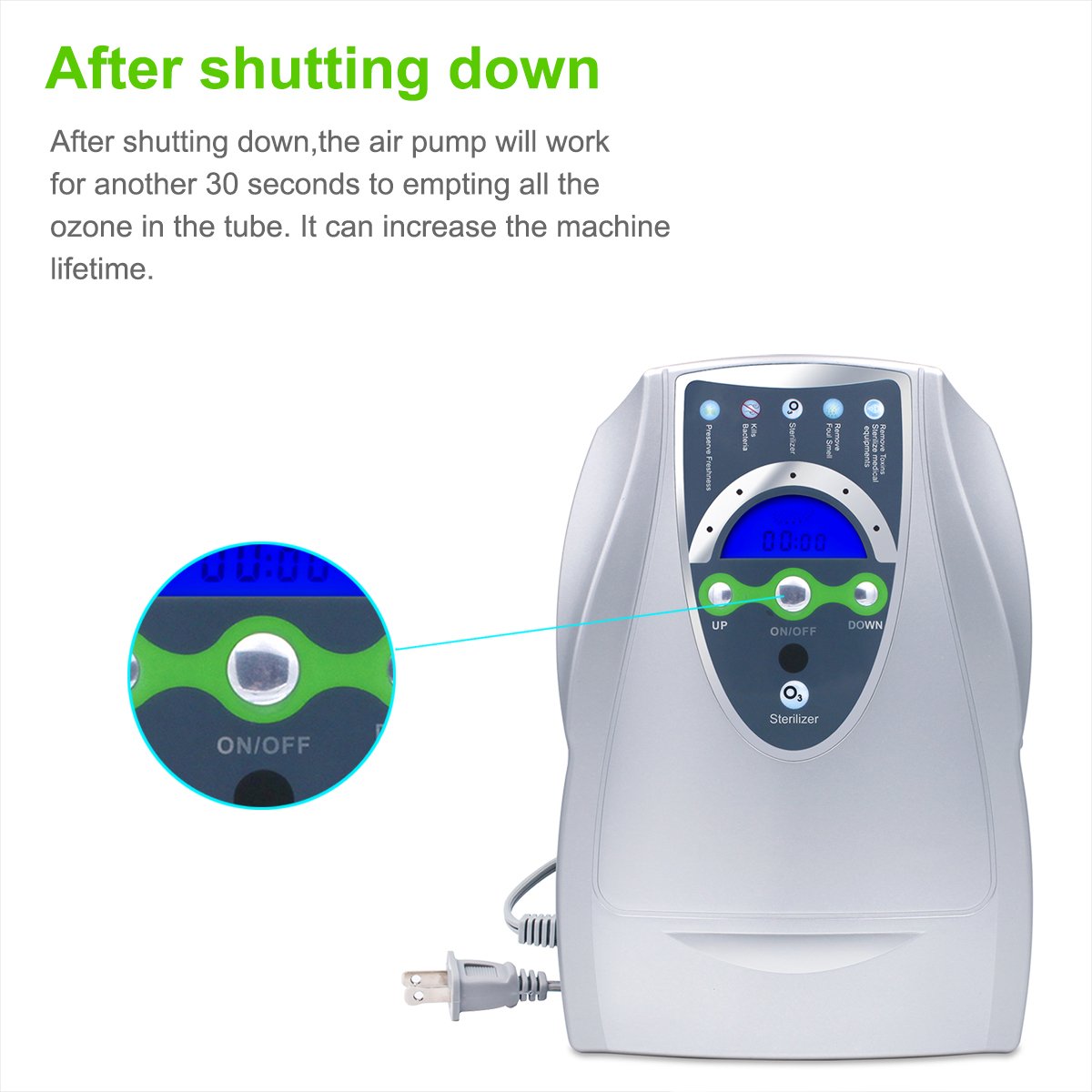 WSTA Portable Ozone Generator,Multipurpose Ozone Machine with Timer for Home,Room,Office,Hunting