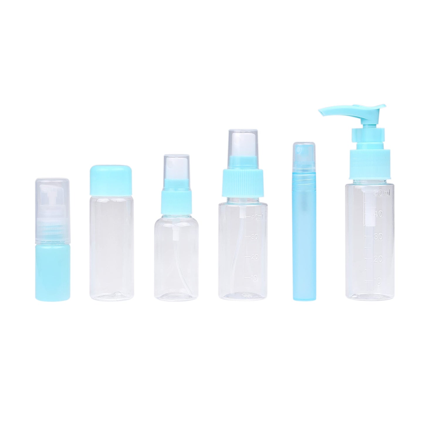 Travel Bottle Set - Refillable - TSA/Airline Approved - 12 Bottles and Jars - 3 Tools (Pipette, Funnel and Mini Spatula) - For Downsized Portions of Your Favorite Cosmetics, Lotions and Creams
