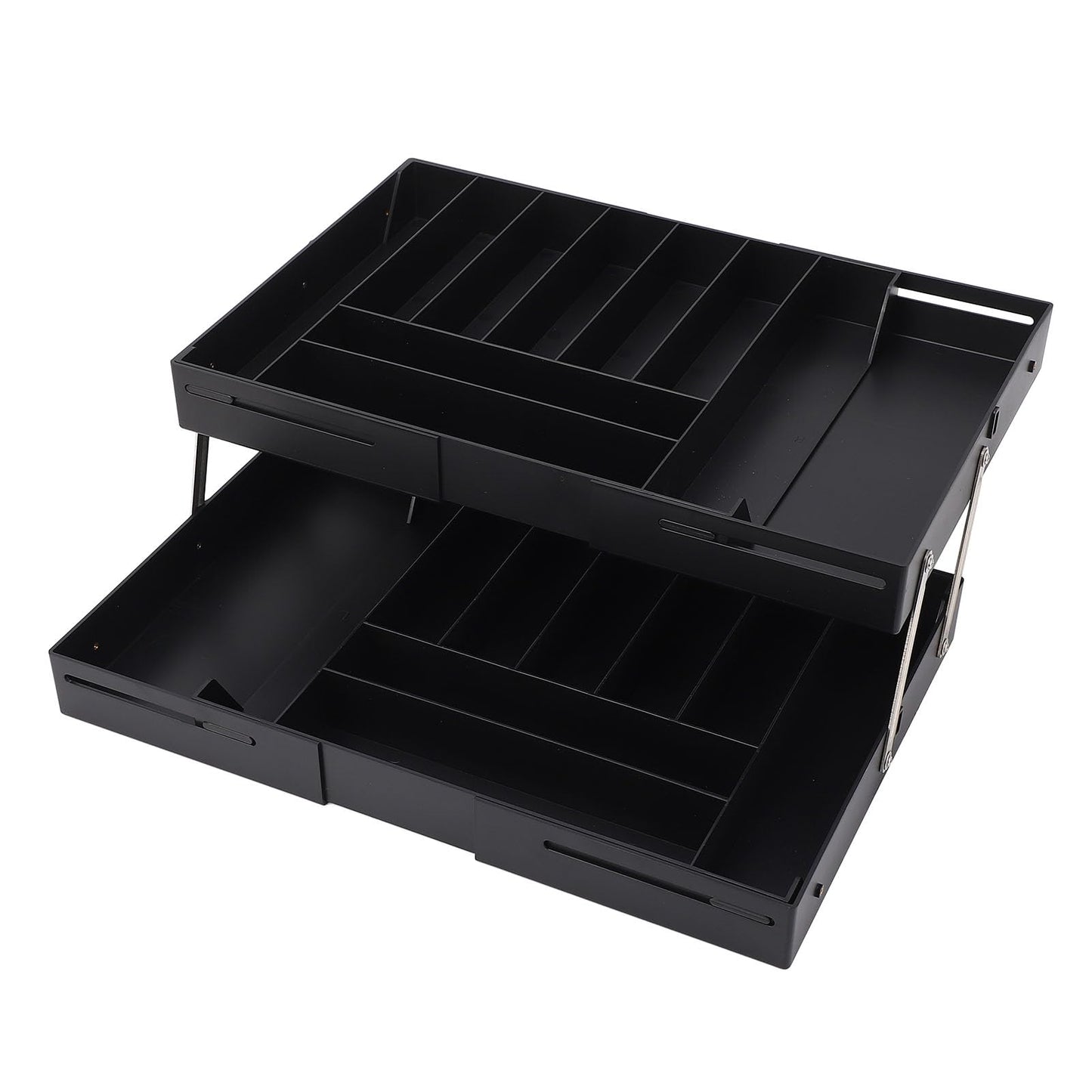 Sorandy 2 Tier Drawer Organizer, Expandable Organizer, Multi Level Expandable Desk for Office Supplies, Kitchen Gadgets, Utensils, Vanity, Makeup, Jewelry (Black)